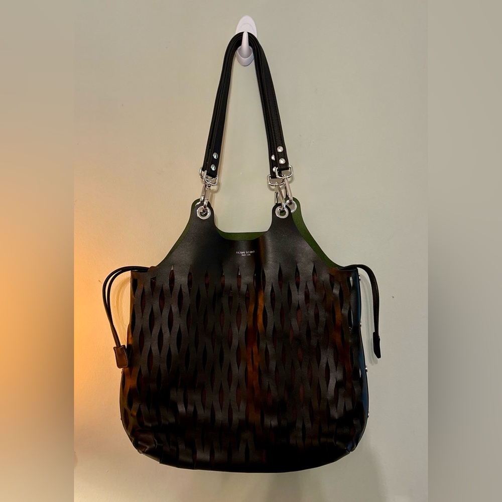 Henri Bendel Black Woven Shoulder Bag - Picture 2 of 8